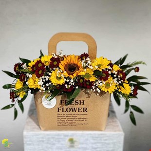 باکس گل هدیه مدل fresh-flower کد f14