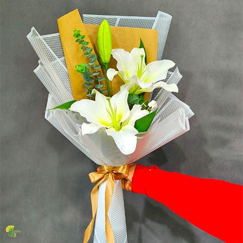 خرید دسته گل لیلیوم اورینتال