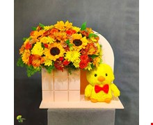 باکس گل و عروسک کد 2