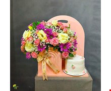 باکس گل و کیک تولد کد 14