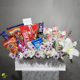 باکس گل و شکلات لاکچری 