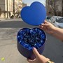 باکس گل رز روبانی آبی