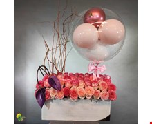 باکس گل و بادکنک کد 18