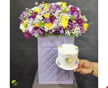 باکس گل و کیک تولد