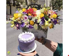 باکس گل و کیک تولد - خرید گل و کیک در مشهد