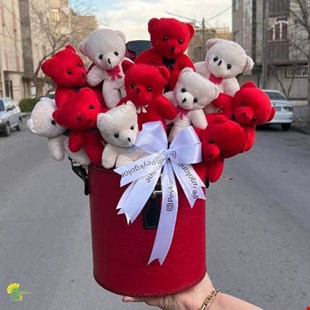 باکس هدیه عروسک خرسی