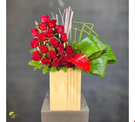 باکس گل لاکچری رز و آنتوریوم