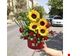 باکس گل آفتابگردان و رز 
