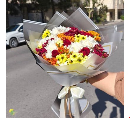 دسته گل داوودی و رز