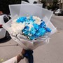 دسته گل داوودی سفیدآبی