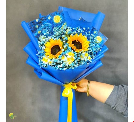 دسته گل شب پر ستاره ونگوگ