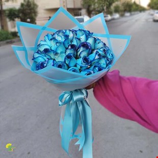 دسته گل رز آبی - خرید گل مشهد