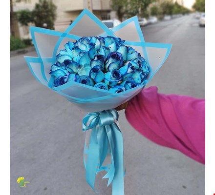 دسته گل رز آبی - خرید گل مشهد