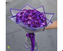 دسته گل رز بنفش
