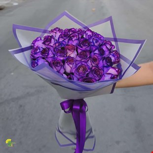 دسته گل رز بنفش - خرید گل مشهد