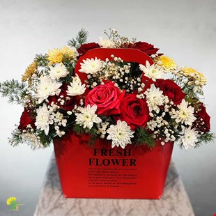 باکس گل هدیه مدل fresh-flower کد f-19