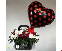 باکس گل هدیه مدل fresh flower کد f15 