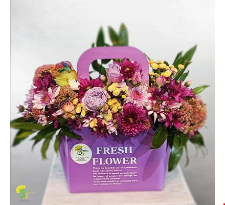 باکس گل هدیه مدل fresh-flower کد f1