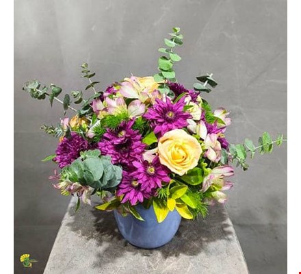 گلدان گل هدیه رز و داوودی