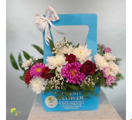 باکس گل هدیه مدل fresh-flower کد f9