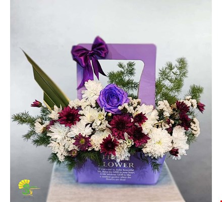 باکس گل هدیه مدل fresh-flower کد f7