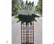 پایه گل ترحیم کد t-71 | خرید تاج گل مراسم ختم در مشهد