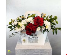 باکس گل هدیه مدل fresh-flower کد f11